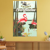 Florida Everglades漫画旅行ポスター キャンバスプリント (インサイチュ (リビング))