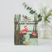 Florida Everglades漫画旅行ポスター ポストカード (スタンド正面)