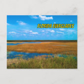 Florida Everglades Sawgrass, Sky & Reflections ポストカード (正面)