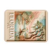 Florida Everglades Wildlife Bird Texture Landscape マグネット (横)