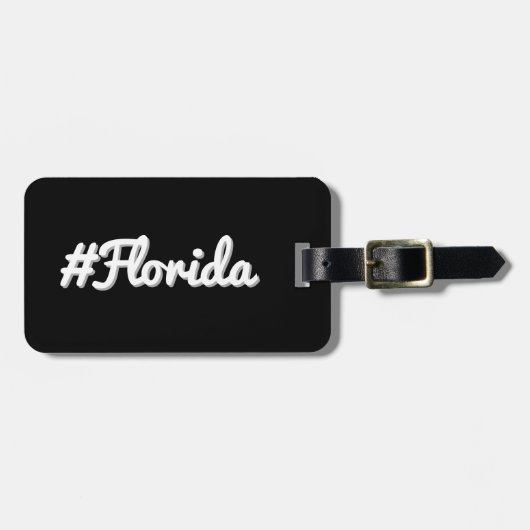 Florida FLのハッシュタグ州 ラゲッジタグ (正面横)