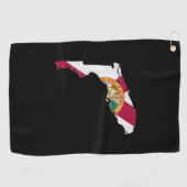 Florida flag and map ゴルフタオル (横)