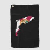 Florida flag and map ゴルフタオル (正面)