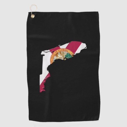 Florida flag and map ゴルフタオル (正面)