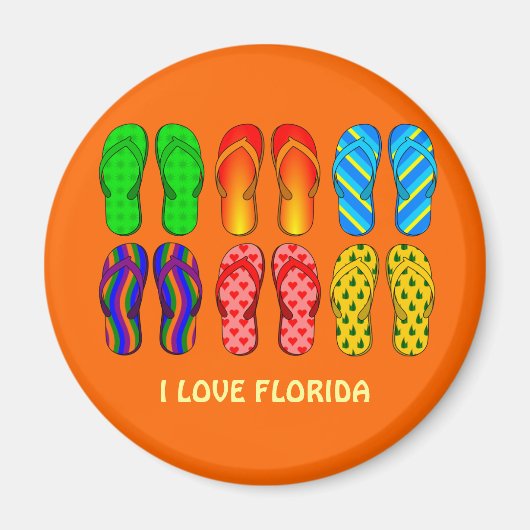 Florida: Flip Flops マグネット (正面)