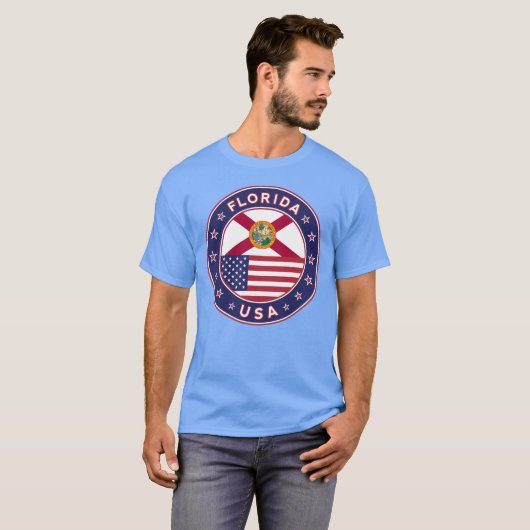 Florida, Florida t-shirt, blue Tシャツ (正面フル)
