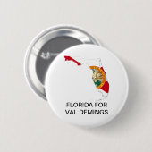FLORIDA for VAL DEMINGS上院2022ボタン 缶バッジ (正面&裏面)