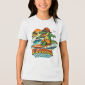 Florida Gator Surfing – Alligator Wave Rider トライブレンドTシャツ (正面)