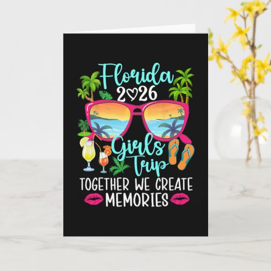 Florida Girls Trip 2026 Create Memories Florida Va カード (黄色い花)