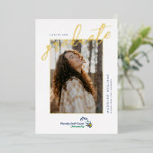 Florida Gulf Coast University Graduation 箔招待状 (立ち正面)