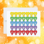 Florida Heart Colorful ポストカード