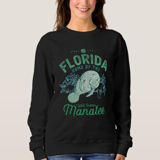 Florida Home Of The Manatee Sea Cow 1 スウェットシャツ (正面)