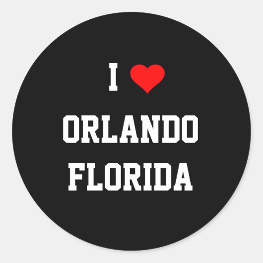 FLORIDA: I Love Orlando，フロリダ ラウンドシール (正面)
