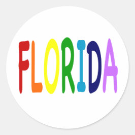 FLORIDA in a rainbow of colors ラウンドシール
