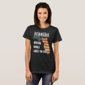 Florida Is Where Woke Goes To Die DeSantis Florida Tシャツ (正面フル)