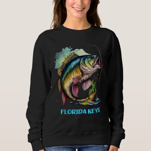 Florida Keys FL Fly Fishing Trip Fisher Flyfishing スウェットシャツ (正面)