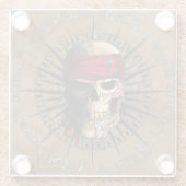 Florida Keys Pirate Skull ガラスコースター (裏面)