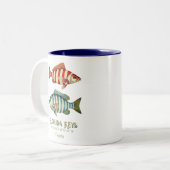 Florida Keys souvenir nautical fish Mug ツートーンマグカップ (正面左)