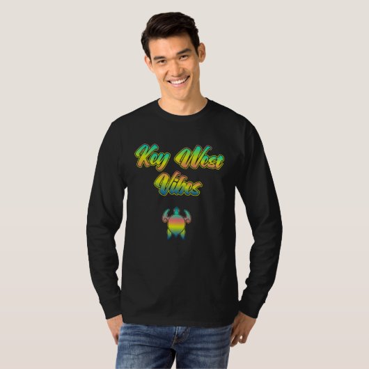 Florida Keys Turtle Vibes  The Conch Republic of K Tシャツ (正面フル)