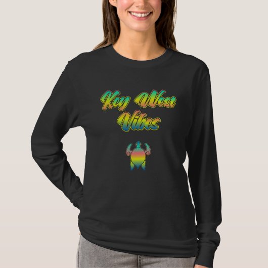 Florida Keys Turtle Vibes  The Conch Republic of K Tシャツ (正面)