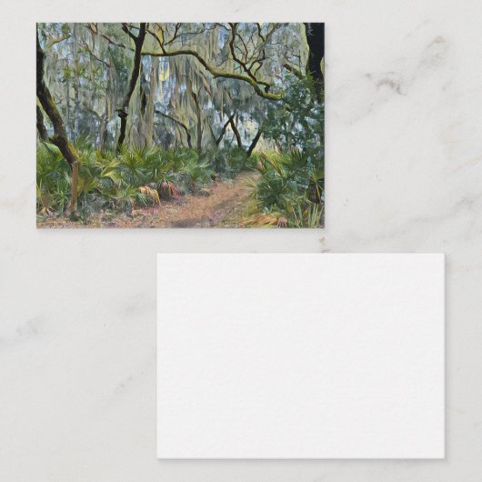 Florida Lace Spanish Moss Impressionist Art ノートカード (正面/裏面)