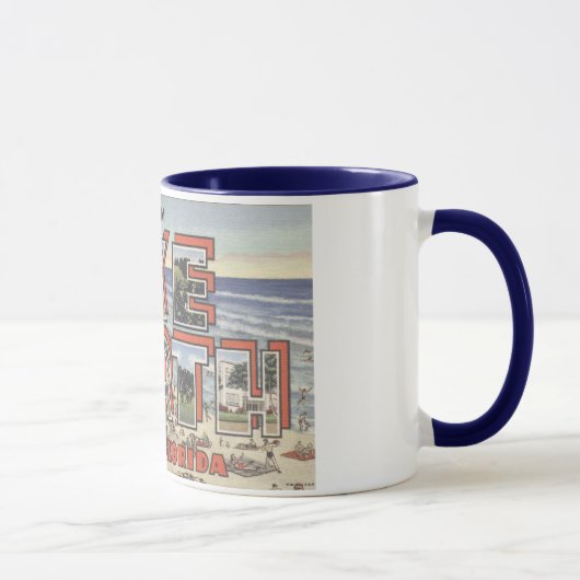FLORIDA_Largeの手紙の価値を持つ湖からのMug_Greetings マグカップ (右)