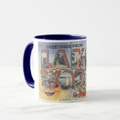 FLORIDA_Largeの手紙の価値を持つ湖からのMug_Greetings マグカップ (正面左)