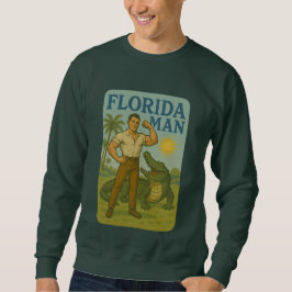 Florida Man Alligator Friend Funny Retro Coastal スウェットシャツ