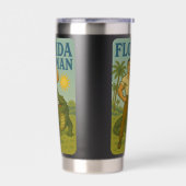 Florida Man Alligator Friend - Funny Retro Coastal 保温保冷タンブラー (左面)