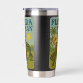 Florida Man Alligator Friend - Funny Retro Coastal 保温保冷タンブラー (右面)