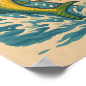 Florida Man - Coastal Fisherman -Retro Fishing Art ポスター (角)