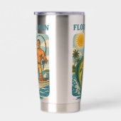 Florida Man -Coastal Fishing Boat- Retro Fisherman 保温保冷タンブラー (右面)