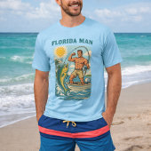 Florida Man -Coastal Fishing Boat- Retro Fisherman Tシャツ