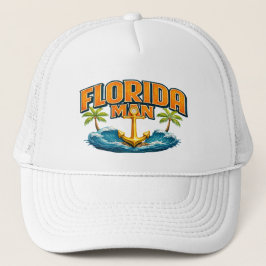 Florida Man | Funny Graphic Nautical Fishing Beach キャップ