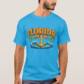 Florida Man | Graphic Print Nautical Anchor Beach Tシャツ (正面)