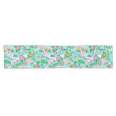 Florida Map Preppy Palm Beach Pattern Print ショートテーブルランナー (横)