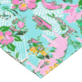 Florida Map Preppy Palm Beach Pattern Print テーブルクロス (アングル)
