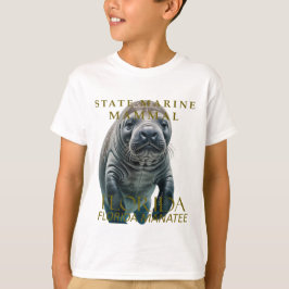 Florida Marine Mammal Florida Manatee Design Tシャツ