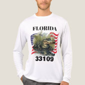 Florida Men's Bella+Canvas Long Sleeve トライブレンドTシャツ (正面)