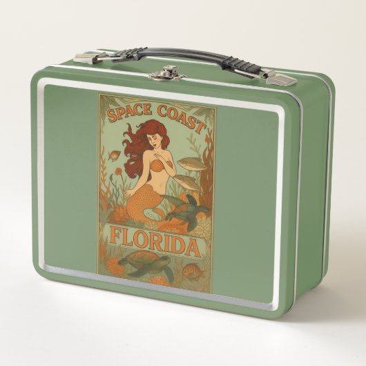 Florida Mermaid lunch box メタルランチボックス (正面)