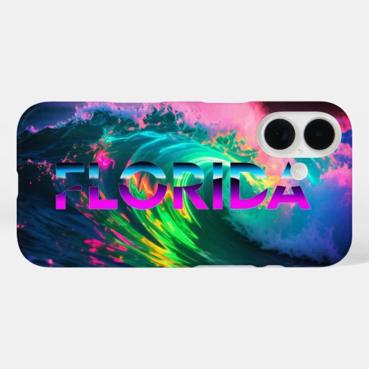 Florida – Neon Wave Vibes Case-Mate iPhoneケース (裏面 (横))