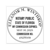 Florida Notary Public Round  セルフインキングスタンプ (デザイン)