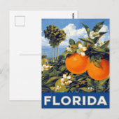 Florida Oranges Vintage Travel ポストカード (正面/裏面)