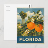 Florida Oranges Vintage Travel ポストカード (正面/裏面)