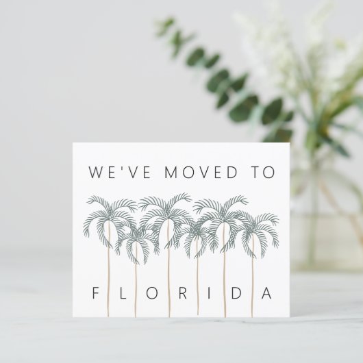 Florida Palm Treesへの予算の移動New Address Card (スタンド正面)
