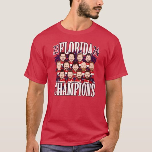 Florida Panthers Stanley Cup Champions 2024 Tシャツ (正面)