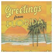 Florida Patternからのヴィンテージの挨拶 ファブリック (クローズアップ)