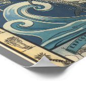 Florida peninsula old map ポスター (角)