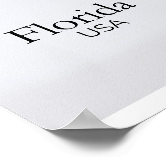 Florida Relief Map Red Texture ポスター (角)