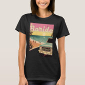 Florida Retro Beach Vacation Souvenir  Florida Sur Tシャツ (正面)